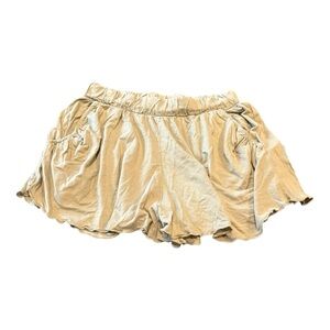 Project Social light olive lettuce leaf shorts w/elastic waist. NWOT Size XS F4
